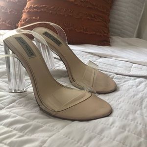 Steve Madden clear heels